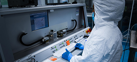 Medical device manufacturing equipment in controlled production area